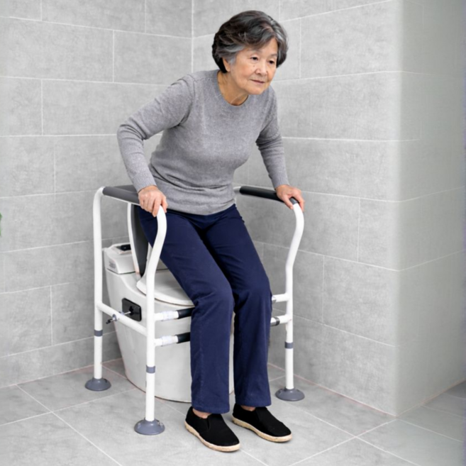 토글리 튼튼한 무타공 어르신 환자 변기 안전 보조 손잡이, 1개