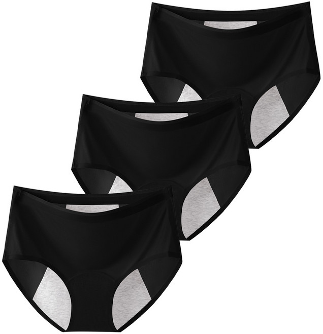 미미캐츠 3매구성 노라인 위생팬티 스킨핏 심리스 매쉬 샘방지 여성 위생팬티 3매 110까지 빅사이즈 가능 P-2291