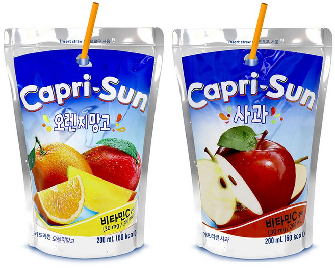 카프리썬 2종세트 오렌지망고10 사과10, 20개, 200ml
