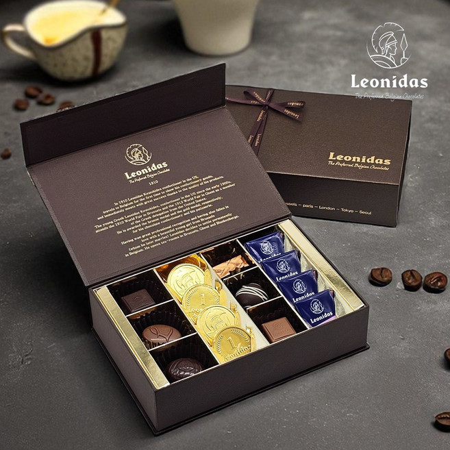벨기에 수제초콜릿 레오니다스 컬렉션 14P+쇼핑백/ Leonidas Belgium Handmade Chocolate Gift Set 14P, 1세트, 130g