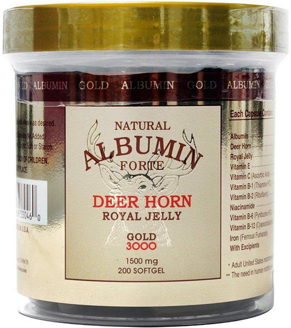 CGM랩스 Albumin 알부민골드 로얄젤리 녹용 면역 활력 비타민B 철분 200정, 1개