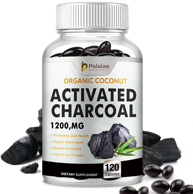 활성탄 1200mg 유기농 코코넛 함유 클렌징 및 해독 효과, 1개, 120정 - 쿠팡