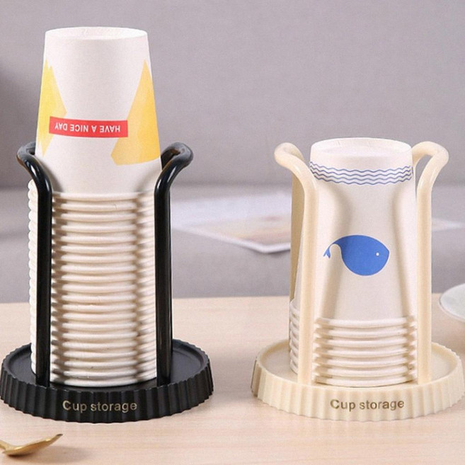 정수기 카페 사무실 오픈형종이컵홀더 컵빼기쉬운 거치형 디스펜서 컵보관함, 1개, DSAM 블랙