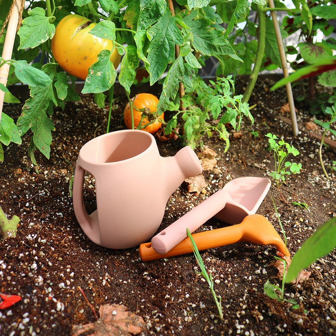 베베킷 어린이 실리콘 가드닝 키트 모래놀이 물놀이 장난감 농부 갯벌 체험 삽 도구 준비물, PINK SET, 1개