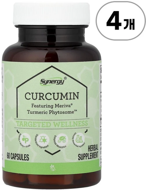 비타코스트 시너지 커큐민 Vitacost Synergy® Curcumin 60정, 4개 - 쿠팡