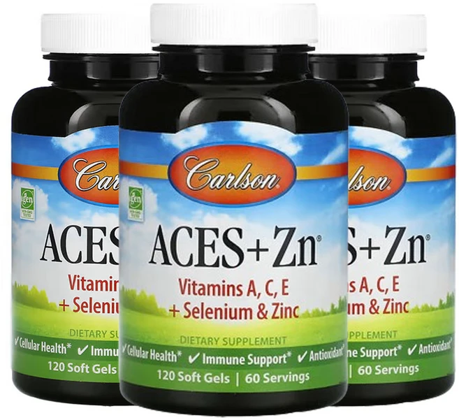 칼슨 ACES + Zn 120소프트젤, 2정, 3개, 120정 - 쿠팡
