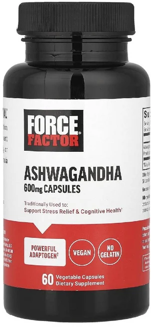 Force Factor 아슈와간다 추출 600mg Ashwagandha, 1개, 60정 - 쿠팡