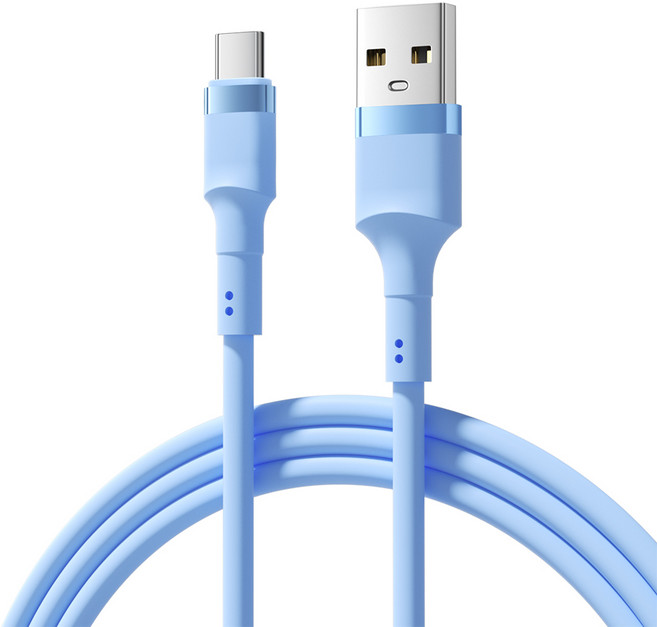 USB-C타입 케이블 충전 케이블 Type-C 케이블, 1개, 아이스 블루, 1m