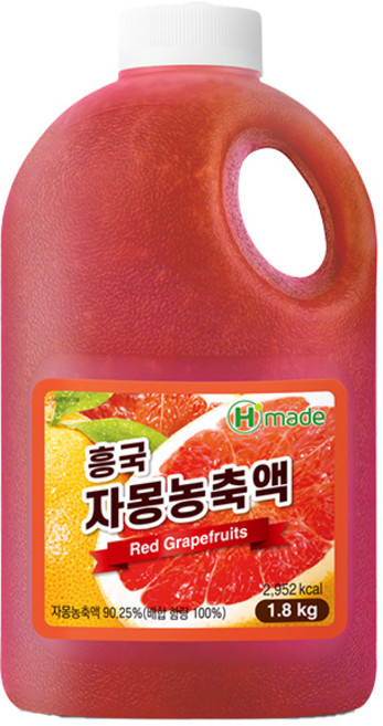 흥국 자몽 농축액 1.8kg (냉장), 1.5L, 1개