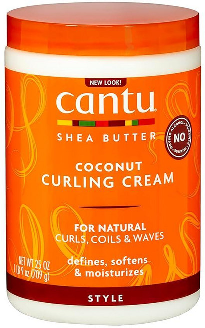 Cantu 시어 버터 천연 모발용 코코넛 컬링 크림 708.7 g, Cantu 시어 버터, 천연 모발용 코코넛 컬링 크림,