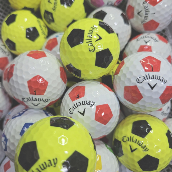 캘러웨이 크롬 트루비스 축구공 4피스 A-급 로스트볼, 1개, 30개입