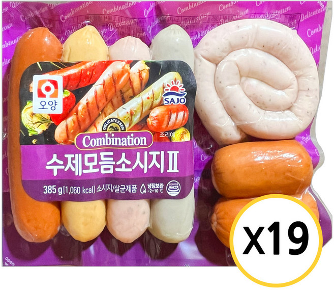 사조오양 수제 모듬 소시지 385g 냉장, 19개