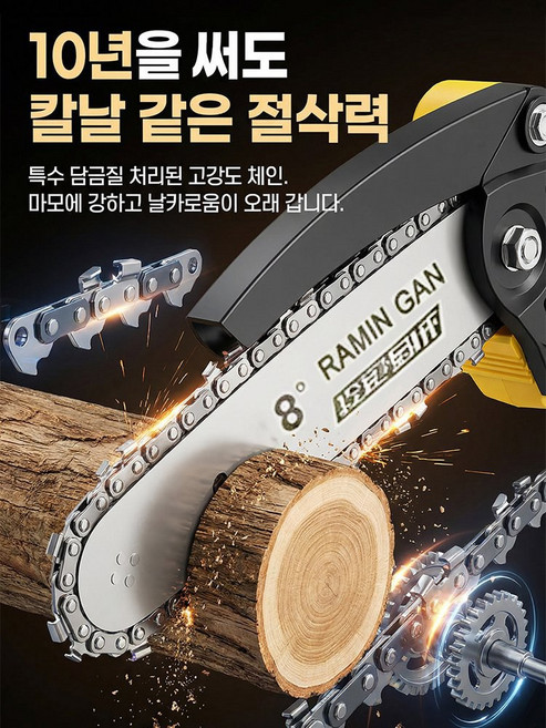 1/1+1 고출력 아웃도어 휴대용 리튬 전기톱 독일산 리튬배터리 전기톱 휴대용 충전식 전기톱, 고출력 휴대용 리튬 전기톱