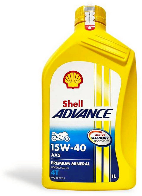 油工廠 Shell Advance AX5 15W40 MA2 優質礦物機油 0.8L 1L, 1個, AX5 15W40 1L