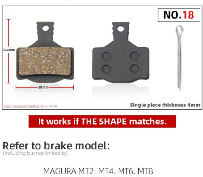 자전거 디스크 브레이크 패드 10 쌍 (20 개) 시마노 SRAM Avid Hayes Magura 회사의 자전거 액세서리에 사, 857