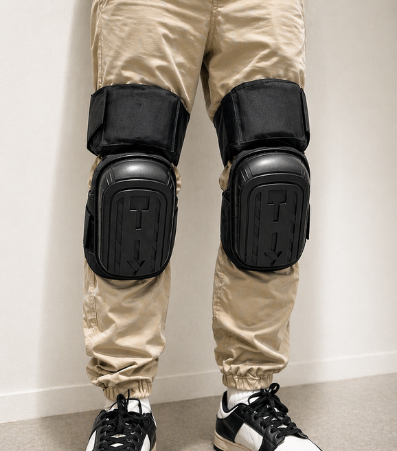 작업용 무릎보호대 충격흡수 장시간 착용 현장용 산업용 바닥작업용, 블랙 (좌우 1세트), 1세트