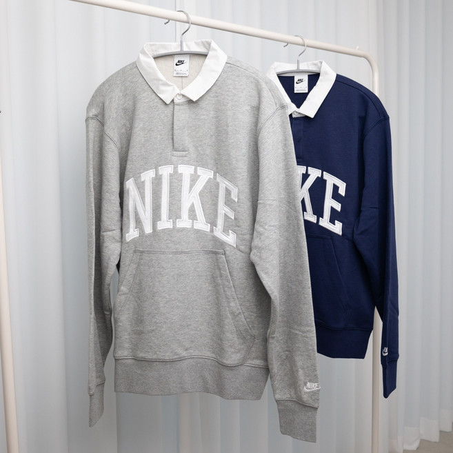 나이키 긴팔 카라 티셔츠 맨투맨 클럽 플리스 피케 티셔츠