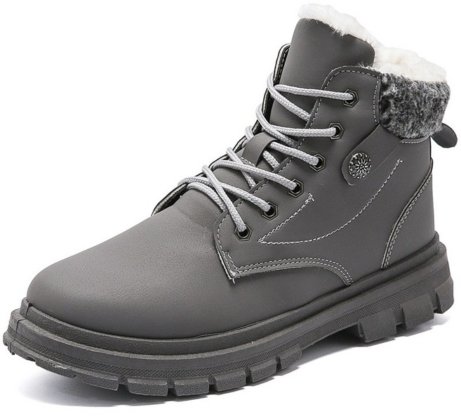 NUNUHANA 남성 기모 워커 부츠 겨울방한화 털신 털부츠