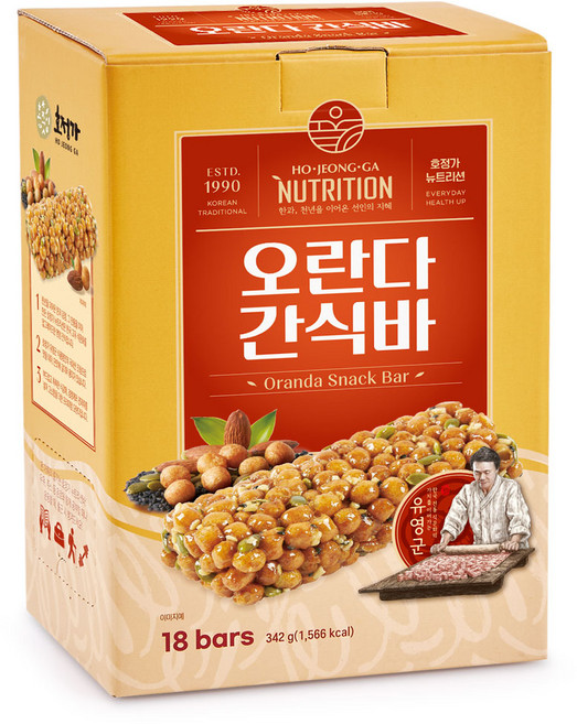 호정가 오란다간식바 (18개입), 1세트, 342g