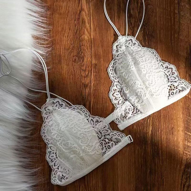 티류으스 여성 여름 프론트 클로저 레이스 삼각컵 노와이어 푸시업 브라 슬림 스트랙 백리스 WY