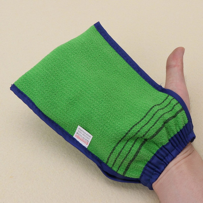 함맘 스크럽 미트 매직 필링 장갑 엑스 폴리 에이 팅 황갈색 제거, 1개