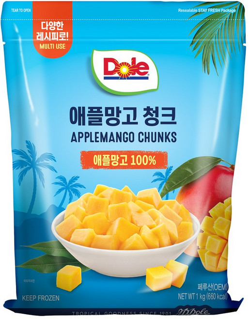 Dole 냉동 애플망고 다이스 1kg, 1개