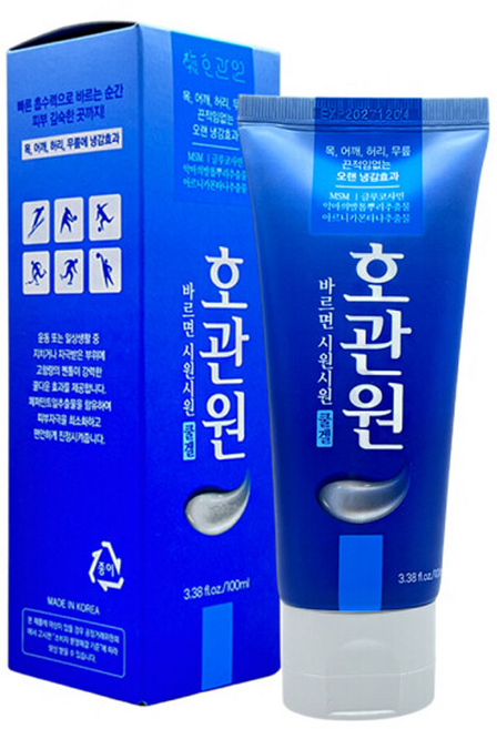 호관원 튜브형 100ml 2개 온열효과 냉감효과 스포츠겔 바르는호관원 바르는파스