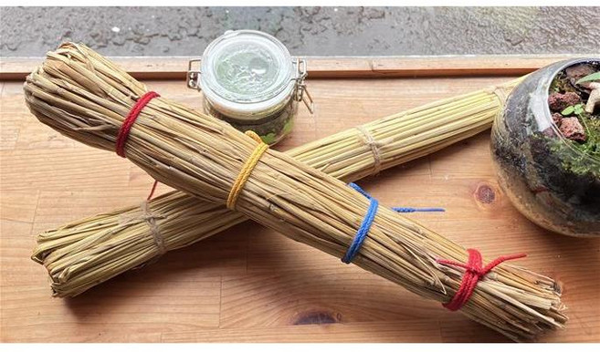 行健米 稻草經絡敲打棒 純手作