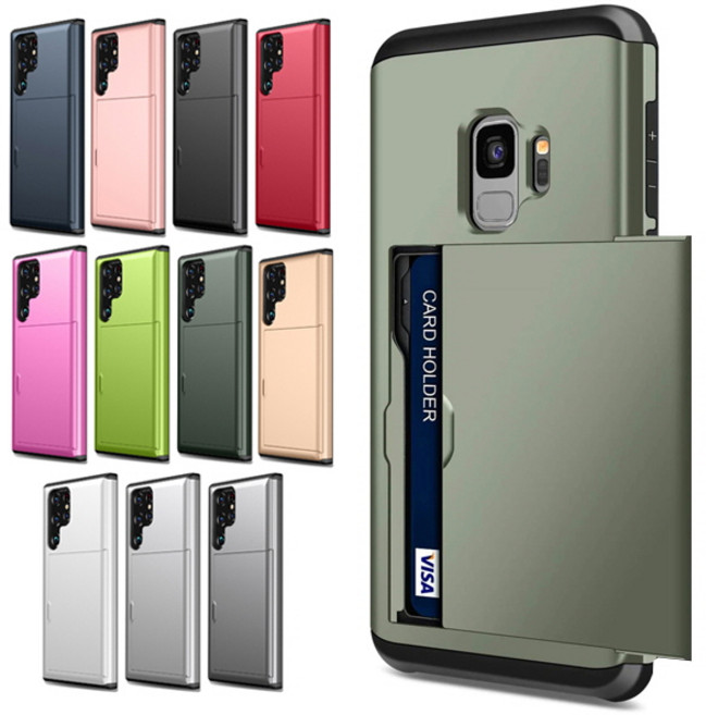 갤럭시S9 S9플러스 슬라이드 카드수납 범퍼 하드 핸드폰 케이스