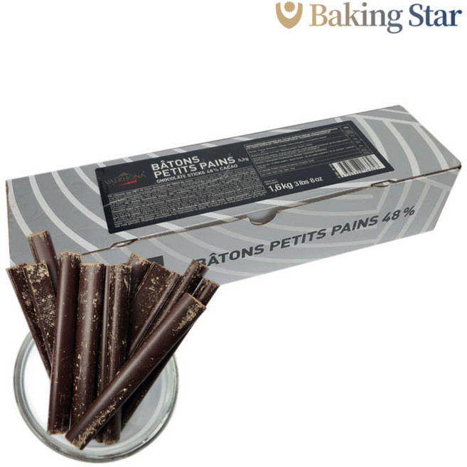 발로나 바통 스틱 초콜릿 48% 100g 소분 페스츄리용 초코스틱, 100g(소분)케이스, 1개