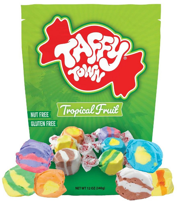 Taffy Town 솔트 워터 태피 펀치 캔디 340g, B. 트로피컬 태피, 1개