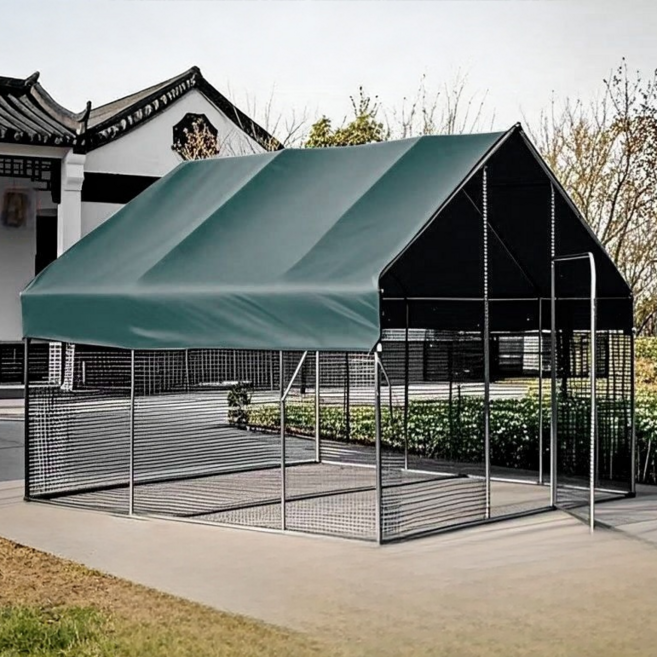 대형 조립식 설치 닭장 철제 방수 닭우리 닭장 양계장 사육장 조류오리 토끼 새장 야외 케이지, 1개