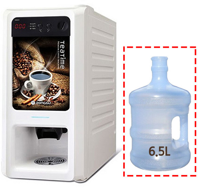 동구전자 티타임 VEN501 사무실/업소용 슬림형 인스턴트커피머신 믹스커피머신 미니자판기 + 전용물통 6.5L 세트, VEN501 인스턴드머신+물통