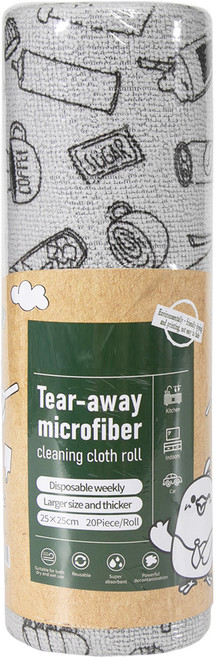 록신 다용도행주 극세사 빨아쓰는 일회용 행주 20매 25*25, 1세트, 05/커피 음료-그레이