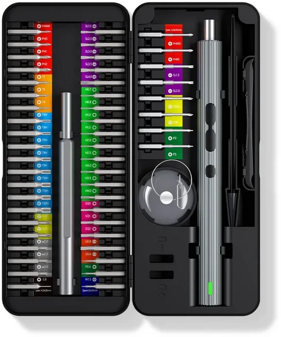 58 in 1 전동 드라이버 세트 정밀 공구 충전식 미니 소형 무선 샤오미 시계 휴대폰 수리용, 01 1 Set