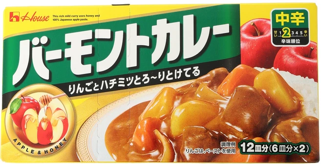 일본 바몬드카레 중간매운맛 230g 12회분 고형카레, 1개 - 쿠팡