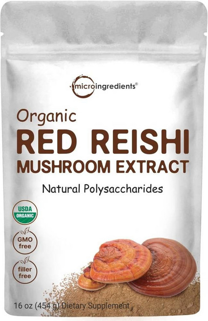 마이크로인그레디언트 레드 영지버섯 버섯 파우더 Micro Ingredients Red Reishi Mushroom, 454g, 1개