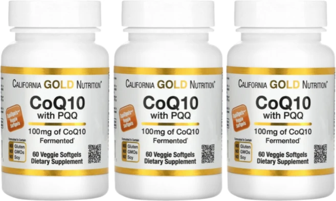 캘리포니아 골드 뉴트리션 코큐텐 100mg California Gold Nutrition CoQ10 100mg, 3개, 60정 - 쿠팡