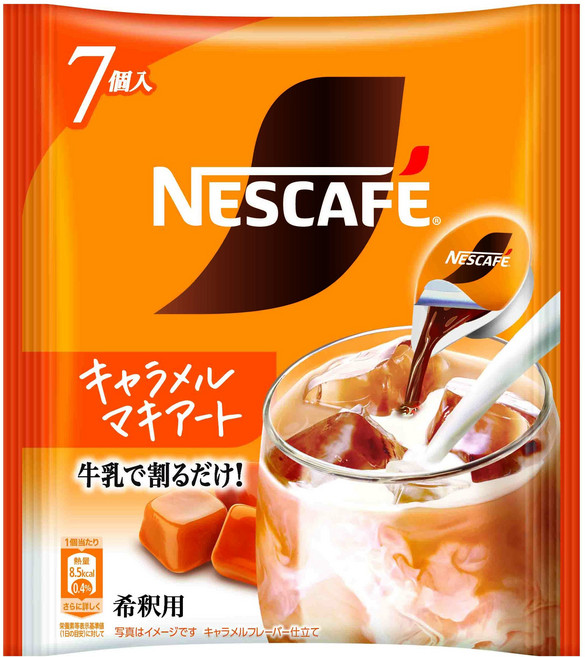 NESCAFE 雀巢咖啡 焦糖瑪奇朵濃縮液, 1個, 11g, 7入