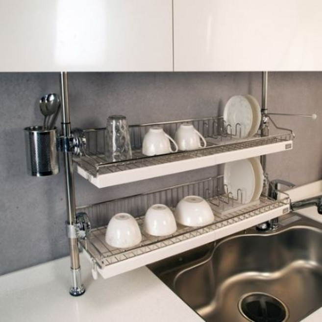 스타픽스 원터치 싱크선반 2단 680, 혼합 색상