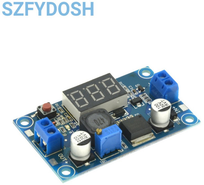 LM2596 스텝 다운 전압 40 장치 컨버터 가변 어댑터 37V LED 조정기 전원 디스플레이 공급 전압계, 1개