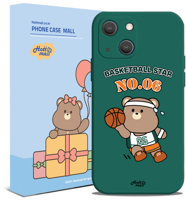 핫티몰 넘버 06 곰돌이 캐릭터 휴대폰 케이스