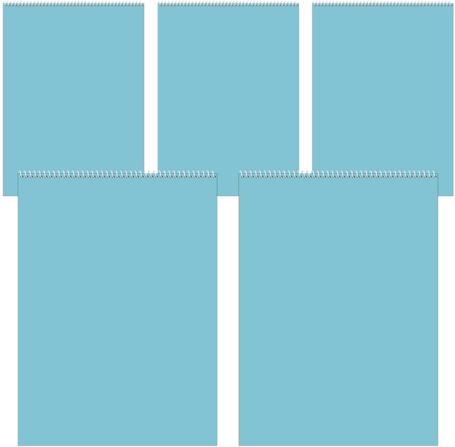 클라리온 단색 무선 종합장 32매 5권, D 청록