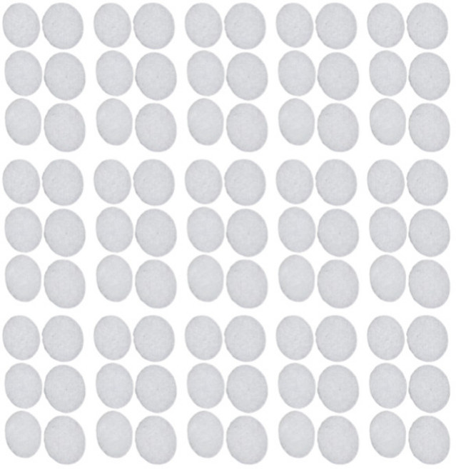 NOV- 화이트 원형 찍찍이 테이프 1cm 108P 까슬이 보슬이 접착 벨크로, 1개