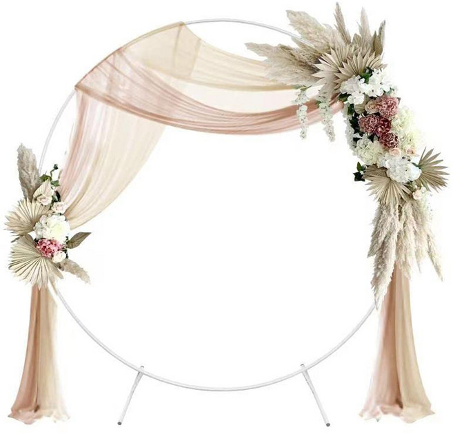 HK.sell 써클아치 풍선 웨딩 파티 장식프레임, 화이트, 1개