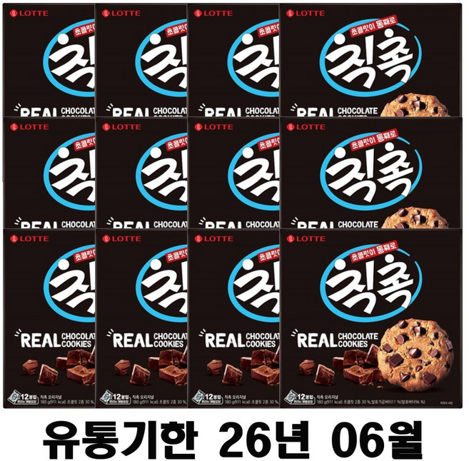 롯데 칙촉 오리지널, 180g, 12개