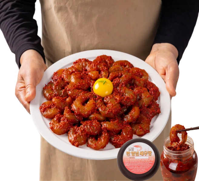 일월식품 수제 깐!양념새우장 1kg(30미 내외), 1개, 1kg