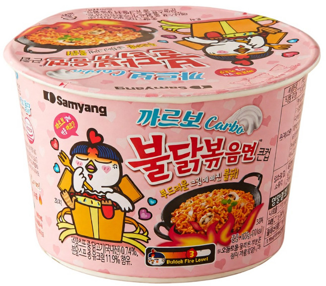 불닭볶음면 까르보 큰컵 105g, 3개
