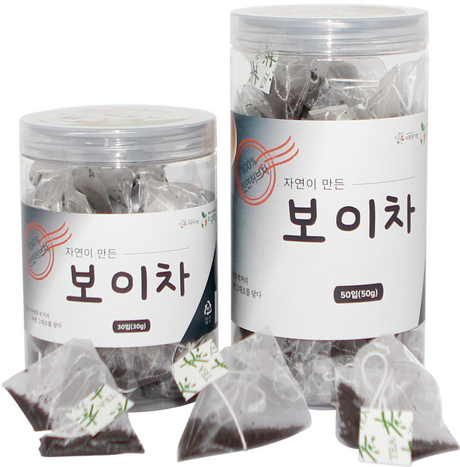 지구마을 삼각티백 허브차 보이차 허브티백차, 1개, 30개입, 1g