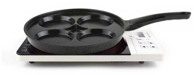 퀸덤 세라믹코팅 IH인덕션겸용 4구 에그팬 28cm, 28, 1개